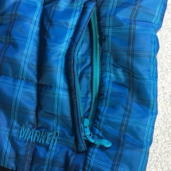 Marker Vest Blue Plaid Winter Jacket Small Like New! - Picture 7 of 16